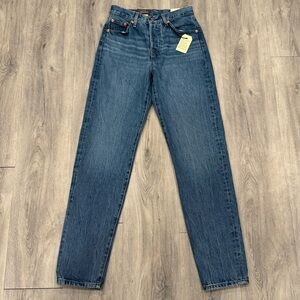 Levi's Premium 501 ‘81 Classic Blue Denim Women's High Rise Tapered Leg Jeans